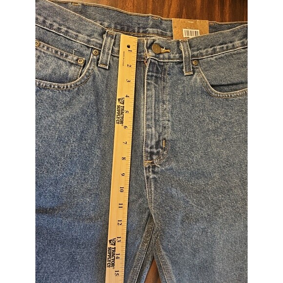 Carhartt Mens Straight Leg Jeans Size 36x32 Relaxed Fit Medium Wash B460DPS - Picture 9 of 9